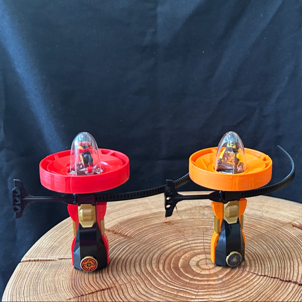 LEGO Ninjango Spinjitzu: Sets 70633 (red) and 70637 (orange)